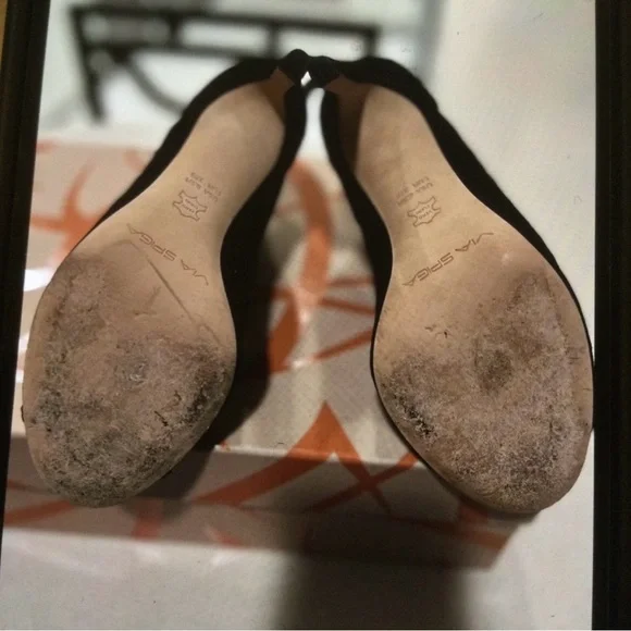 Via Spiga Black Peep-Toe Ankle Booties - Picture 6 of 9